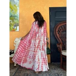 Women <b>Boho</b> Tie Dye Cotton Maxi <b>Dress</b> Sleeveless Round Neck Loose Fit Casual <b>Summer</b> Long <b>Dress</b> - Product Image 3