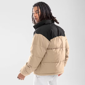 High Quality Color Blocking Puffer Down <b>Jacket</b> Windproof Thick Polyester Filling Casual Stand Collar Zipper <b>Jacket</b> Puffer Coat - Product Image 6