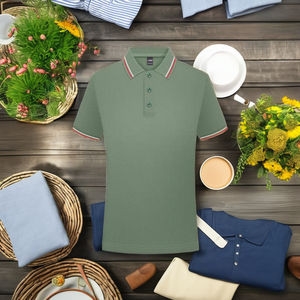Polo transpirable de alta calidad para hombre, camiseta suave de verano, botones de Color sólido personalizados de alta calidad, manga corta, - Product Image 1