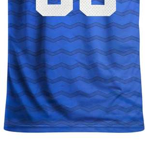 Maillots de football à manches courtes respirants, imprimés par sublimation, personnalisables à faible MOQ, avec logo et numéros d'équipe, 100 % polyester - Product Image 6