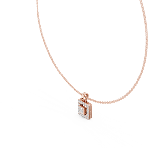 Colgante de Diamante Princesa Cultivado en Laboratorio, Minimalista, Chapado en Rodio, Asequible, Oro Blanco de 18 Quilates, para Uso Diario, Fiestas, Regalos, Bodas - Product Image 5