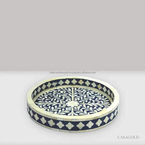 ถาดเสิร์ฟทรงกลมลายไม้ฝังกระดูก ดีไซน์ทันสมัย ขายดีที่สุด ของตกแต่งครัว โรงแรม ใช้ในบ้าน จาก FWE Resin Crafts - Product Image 4