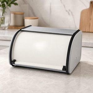 Boîte à pain moderne à couvercle rabattable, anti-poussière, anti-humidité, récipient de stockage alimentaire pour la cuisine - Product Image 1