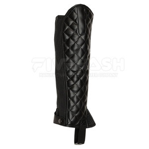 Mini-chaps en cuir de qualité supérieure pour chevaux, avec sangle durable, pour l'entraînement équestre en extérieur. - Product Image 2
