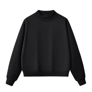 Sweat-shirt à col montant unisexe, coupe oversize, en molleton de coton uni, style streetwear décontracté, pour impression personnalisée - Product Image 1