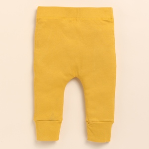 Pantalones y pantalones cortos de bebé mostaza de calidad superior Leggings con cordón de elastano de bambú orgánico Orgánico y ecológico - Product Image 2