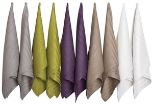 Serviettes de table carrées modernes blanches personnalisables, teintes unies, 100 % coton, écologiques, lavables, toucher doux, qualité commerciale - Product Image 4