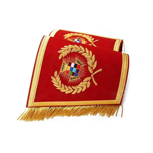 Meilleures ventes de manchettes de gauntlets maçonniques, Régalia écossaise, manchettes de Past Master, personnalisables avec broderie - Product Image 1
