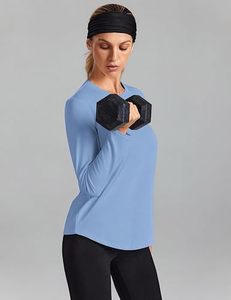 <b>Womens</b> Long Sleeve Yoga Fitness Shirt Manufacturer Custom Sportswear Activewear Gym Workout Running Training Top Breathable - Product Image 1
