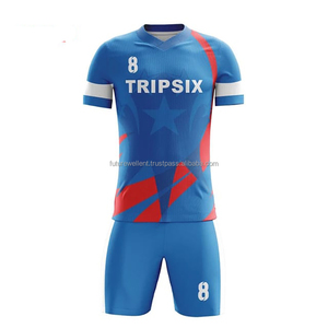 Servicio OEM de alta calidad Sublimación personalizada Nombre del equipo Jugador Logotipo personalizado Diseños elegantes Uniformes de fútbol unisex - Product Image 2