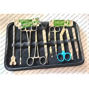 Ensemble d'instruments chirurgicaux manuels professionnels pour interventions chirurgicales mineures, 18 pièces, en acier inoxydable, pour chirurgie générale, certifié CE - Product Image 1