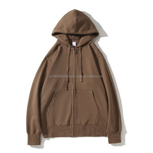 เสื้อคาร์ดิแกนมีฮู้ดแบบรูดซิป380กรัมเสื้อโค้ทผ้าฝ้าย100% มีซิปมีฮู้ดและสเวตเตอร์ผู้ผลิต - Product Image 6