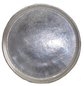 Elegante clásico hecho a mano de Metal para placa de cargador plato de diseñador de aluminio fundido nuevo estilo Catering platos de comida platos - Product Image 3