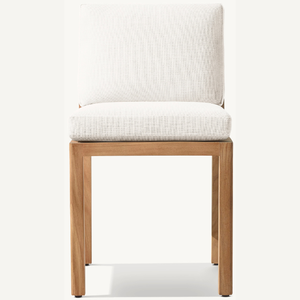 Chaise individuelle en teck au design moderne, équipée de mousse souple, idéale pour salle à manger ou terrasse – Offre spéciale - Product Image 2