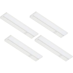 ฮาโล 12 นิ้ว ไฟเคาน์เตอร์แบบเสียบปลั๊กแบบมีสายหรี่แสงได้ LED 4 แพ็ค 2700K/4000K/5000K ตู้ครัวสีขาว UC0112WH2 - Product Image 1