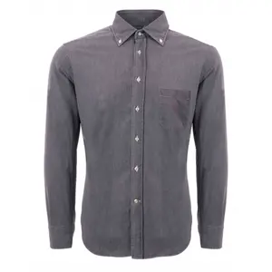 Denim jean chemise mode mince chemise décontractée haute qualité hommes printemps coton 2024 dernière conception hommes grande taille couleur unie Oem