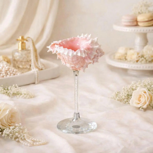 Copa de Vino de Concha Marina, Base de Cristal, Hecha a Mano, Copa de Cóctel de Concha, Vajilla Inspirada en el Océano, Decoración de Bar Costero, Regalo de Playa Único - Product Image 6