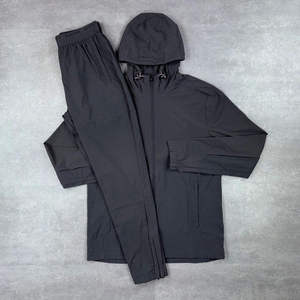 Conjunto de Ropa Deportiva de Verano para Hombre, Dos Piezas, Chaqueta Corta con Cremallera y Pantalones Cortos, Chaqueta Corta y Pantalones Cortos de Poliéster - Product Image 5