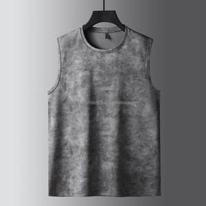 Acid Washed Sleeveless <b>Tank</b> <b>Top</b> <b>for</b> <b>Men's</b> Gym Wear Acid Wash Plus Size Customized Logo & Printing <b>Tank</b> <b>Tops</b> - Product Image 5