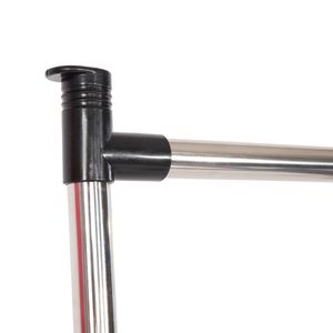 Appendiabiti da Porta a Barra Singola Argento RT, Stand Allungabile Verticale e Orizzontale con Ripiano per Scarpe per Appendere Vestiti - Product Image 6