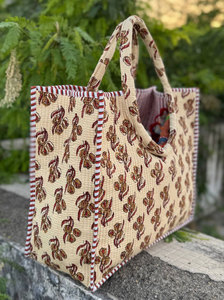Sac à main tendance en coton matelassé avec poignée ronde pour femmes, sac à bandoulière compact et léger pour tous les jours - Product Image 4