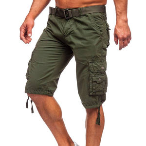 Shorts cargo décontractés d'été légers, respirants, écologiques, à séchage rapide pour hommes, confortables, en toile, avec cordon de serrage 100% polyester - Product Image 2