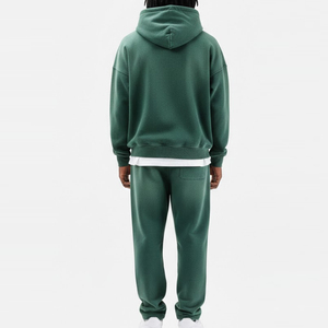 Ensemble de survêtement oversize délavé pour homme en coton doux, style sportif et urbain, pour le jogging - Product Image 3