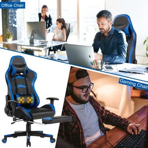 Sedia da Gaming con Funzione Massaggio e Poggiapiedi - Product Image 6