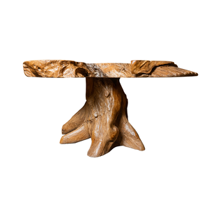 Luxury Modern Rustic Teak <b>Root</b> <b>Table</b> Set with Sculpted Handmade Armchairs by ARTERRA for Living Room Furniture & Patio - Product Image 3