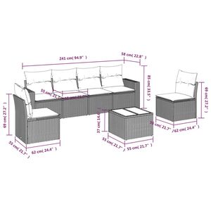 Ensemble de canapé de jardin gris - Product Image 3