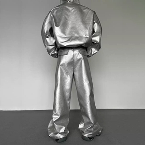 Traje Deportivo de Cuero Personalizado para Hombre, MOQ Bajo, Logotipo Personalizado, Ropa Deportiva Urbana, Proveedor Mayorista, Transpirable, de Secado Rápido - Product Image 2