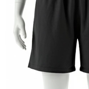 Pantalones Cortos Bermuda Negros para Hombre, Cintura Elástica, Secado Rápido, Deportivos, Tejido 100% Algodón, Logotipo Frontal - Product Image 4
