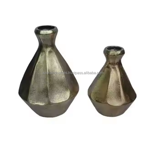 Cast Aluminium Decorative <b>Vase</b> Casted Table <b>Flower</b> <b>Vase</b> Antique <b>Black</b> Finish Modern Home Decor by Azora industries - Product Image 5