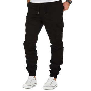 Pantalon de travail fuselé décontracté pour homme, multi-poches, en polyester/coton tricoté, brodé, service OEM, pantalon long - Product Image 5