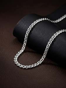 Cadena Clásica de Plata para Él Hecha con Plata Pura 925, Joyería Elegante para Uso Diario, Regalo para Hombres y Mujeres, Hecha a Mano - Product Image 3