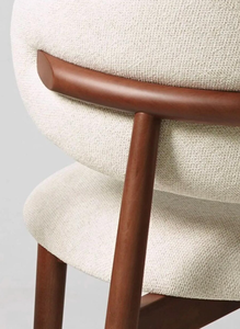 Silla de Comedor Moderna y Elegante con Patas de Madera y Asiento de Tela, Diseño de Mediados de Siglo, Muebles para el Hogar - Product Image 6