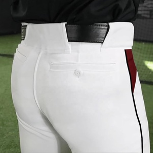 Pantalons de baseball classiques pour hommes et jeunes, longueur genou, avec rayures, respirants, personnalisables avec nom ou logo - Product Image 3