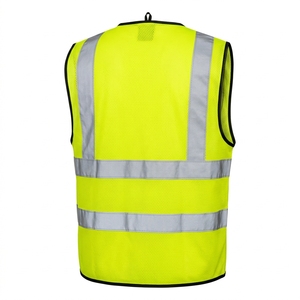 Custom Logo <b>Security</b> High Visibility Worker Workwear Industrial Construction Road Traffic Hi Vis Reflective Safety Work Vest - Product Image 2