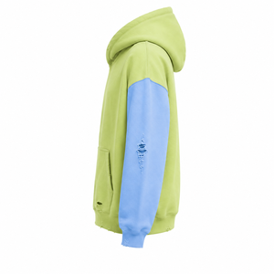 Ensemble de survêtement unisexe à blocs de couleur, sweat à capuche et pantalon de jogging, 100% coton French Terry, long et oversize, style streetwear - Product Image 4