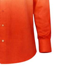 Chemise Formelle Homme Ombrée Pêche Orange en Coton Premium à Manches Longues Boutonnée – Tenue Décontractée Chic – Fabricant OEM Personnalisé – Vente en Gros - Product Image 6