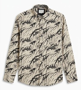 Camisa Casual de Hombre Enovate con Estampado Floral, 100% Algodón, ODM, Doble Botonadura, Manga Larga, Cuello Clásico, Transpirable, Popelina, para Verano - Product Image 1
