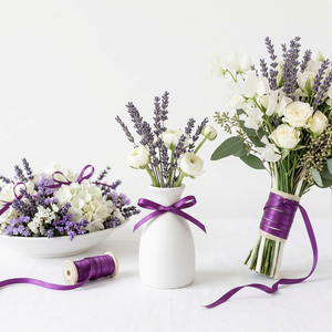 Cinta de Satén Morada de 6mm, de una Sola Cara, 100% Poliéster, 20 Rollos x 8 Metros, para Envolver Regalos, Manualidades Florales, Lazos para el Cabello, al por Mayor - Product Image 3