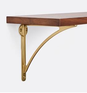 Soporte de latón resistente para estantes, soporte de pared de primera calidad para estantes de madera maciza, organización interior del hogar - Product Image 5