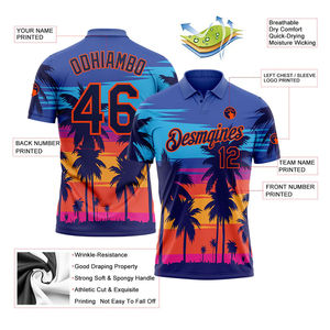 Polo de golf pour hommes et femmes en gros, personnalisable avec logo, en polyester et coton doux, à manches courtes, par sublimation - Product Image 5