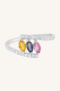 แหวนทับทิมและเพชรเงินแท้ 92.5 รุ่น KLSR-11743 - Product Image 5