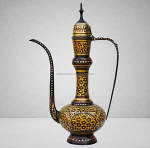 กาต้มกาแฟดัลลาห์ทองเหลืองลายตอกแบบดั้งเดิม ดีไซน์ใหม่ล่าสุด ขายดี ปี 2024 คุณภาพดีที่สุด สไตล์โมเดิร์น เหมาะสำหรับงานแต่งงาน - Product Image 5