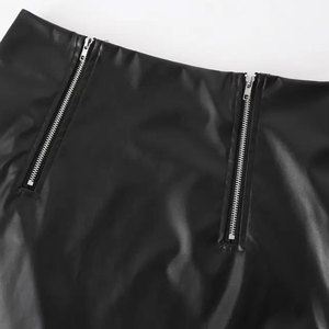 Elegante Falda de Cuero para Mujer con Diseño de Cintura Alta, Forro Interior Suave y Ajuste Cómodo para Uso Casual y de Fiesta - Product Image 3