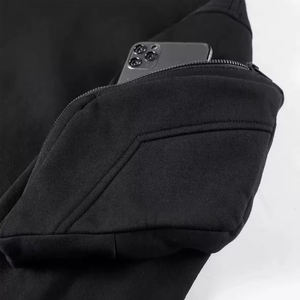 เสื้อฮู้ดเทคแวร์ผู้ชายสีดำ สไตล์สตรีทแวร์ ยูทิลิตี้ แทคติคอล คาร์โก้ พร้อมหน้ากากแบบนินจา สไตล์ฮิปฮอป ไซเบอร์พังก์ - Product Image 5