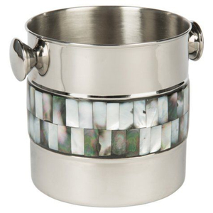 Seau à glace ovale en aluminium moulé fait main, finition argentée, avec poignée en anneau, pour le vin, la bière et les événements festifs - Product Image 4