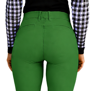 กางเกงขี่ม้าผู้หญิงสีเขียวป่า ทรงเอวสูง ยืดหยุ่นได้ พร้อมแผ่นกันลื่นบริเวณเข่า เหมาะสำหรับการฝึกซ้อมและการแข่งขัน - Product Image 6